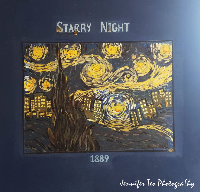 Reproduction of ‘Starry Night’ wall mural by Social Creatives at MacPherson HDB void deck